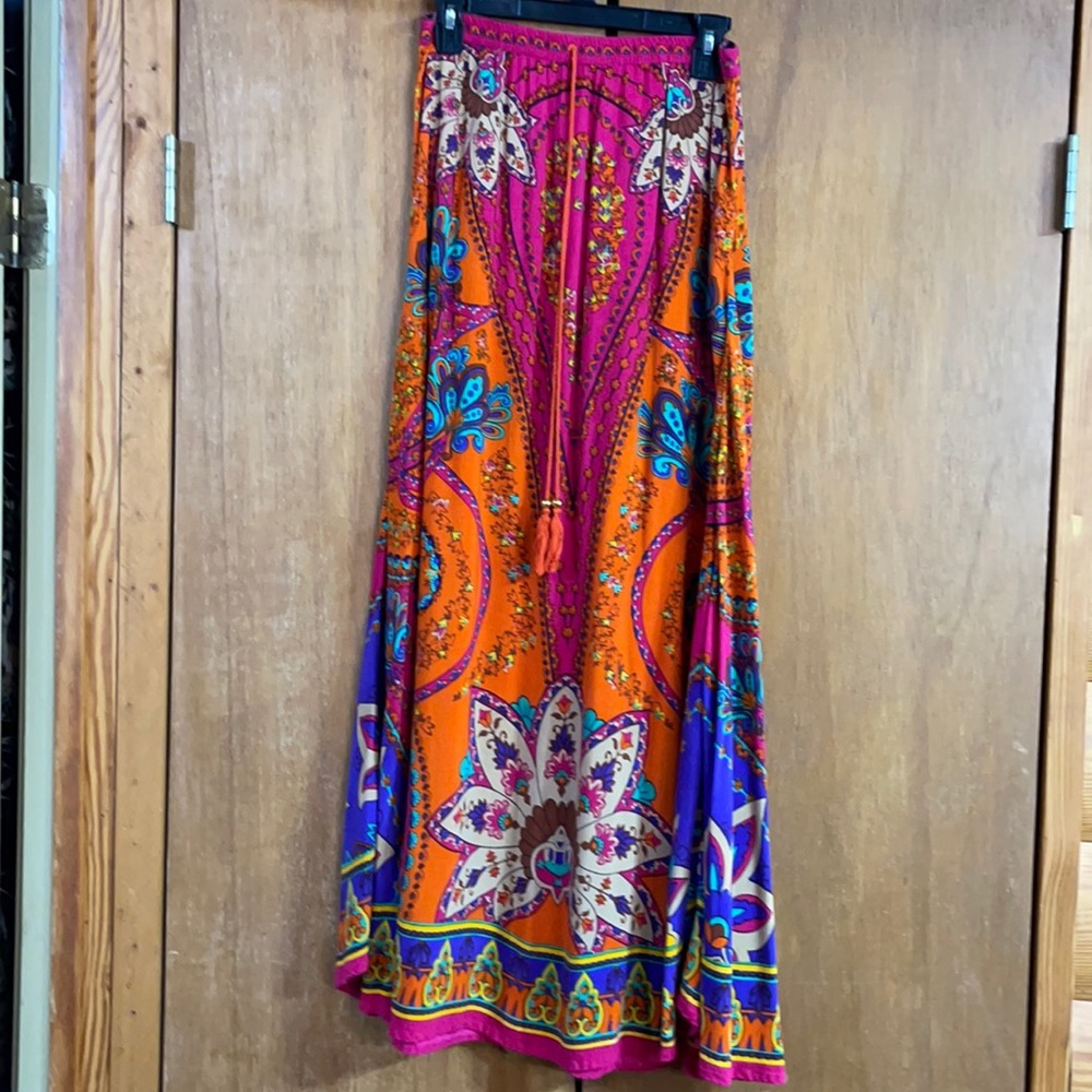 Soft surroundings Long colorful skirt